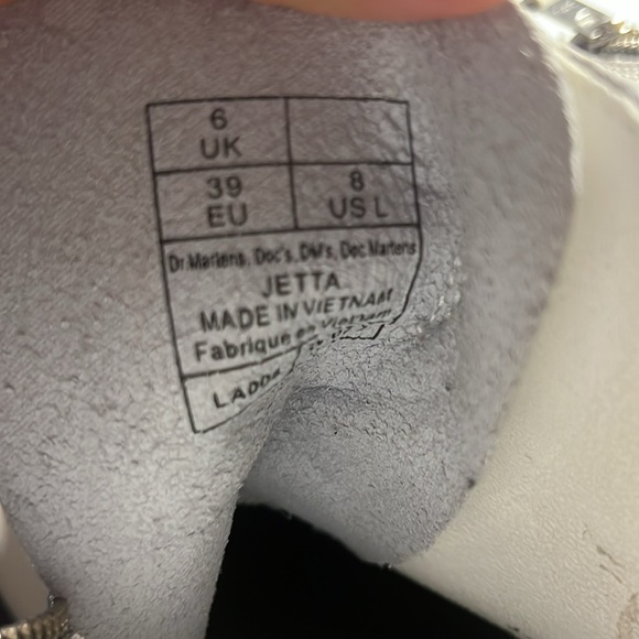 Dr. Martens White Platform Boots - Picture 9 of 9